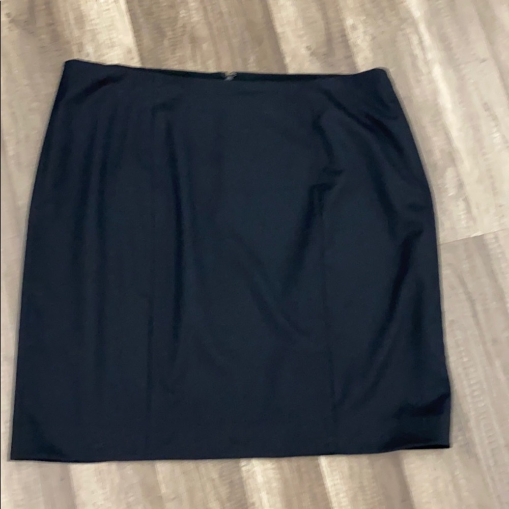 Sejour Navy Pinstripe Skirt 14W